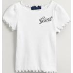 Dievčenské Detské tričká s krátkym rukávom Gant BIO bielej farby z bavlny do 12 mesiacov s okrúhlym výstrihom udržateľná móda 