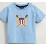 Dojčenské Detské tričká s krátkym rukávom Gant Shield modrej farby z bavlny do 12 mesiacov s okrúhlym výstrihom 