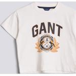Dievčenské Detské tričká Gant bielej farby z bavlny do 12 rokov s okrúhlym výstrihom 
