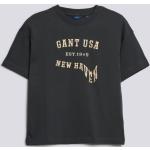 Chlapčenské Detské tričká Gant čiernej farby z bavlny s okrúhlym výstrihom 