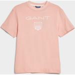 Chlapčenské Detské tričká Gant oranžovej farby z bavlny s okrúhlym výstrihom 