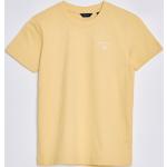 Chlapčenské Detské tričká Gant Shield žltej farby z bavlny do 10 rokov s okrúhlym výstrihom 