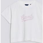 Dievčenské Detské tričká Gant bielej farby z tričkoviny s okrúhlym výstrihom 