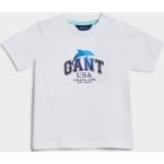 Chlapčenské Detské tričká Gant bielej farby z bavlny do 12 mesiacov s okrúhlym výstrihom 