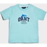 Chlapčenské Detské tričká Gant modrej farby z bavlny do 12 mesiacov s okrúhlym výstrihom 