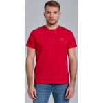 Pánske Tričká s krátkym rukávom Gant červenej farby z tričkoviny s okrúhlym výstrihom 