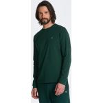 Pánske Tričká s dlhým rukávom Gant Shield zelenej farby z tričkoviny s okrúhlym výstrihom s dlhými rukávmi 