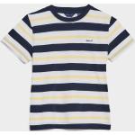 Chlapčenské Detské tričká Gant BIO modrej farby s pruhovaným vzorom z bavlny do 6 rokov s okrúhlym výstrihom udržateľná móda 