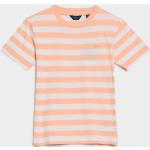Dievčenské Detské tričká Gant BIO oranžovej farby s pruhovaným vzorom z bavlny do 24 mesiacov s okrúhlym výstrihom udržateľná móda 
