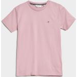 Chlapčenské Detské tričká Gant Shield fialovej farby z tričkoviny do 8 rokov s okrúhlym výstrihom 