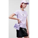 Pánske Designer Tričká s krátkym rukávom Karl Lagerfeld BIO fialovej farby 