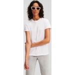 Dámske Designer Tričká s krátkym rukávom Karl Lagerfeld BIO bielej farby s perlami udržateľná móda 