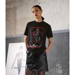Nová kolekcia: Pánske Designer Tričká s krátkym rukávom Karl Lagerfeld BIO čiernej farby s vyšívaným vzorom z bavlny s okrúhlym výstrihom udržateľná móda 