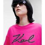 Dámske Designer Tričká s krátkym rukávom Karl Lagerfeld ružovej farby 