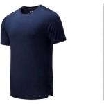 Pánske Bežecké tričká New Balance Priedušní námornícky modrej farby z polyesteru 
