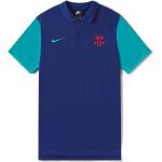 Pánske Polo tričká Nike modrej farby z bavlny s motívom FC Barcelona 