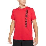 Pánske Bežecké tričká Nike Pro červenej farby v zľave 