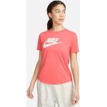 Dámske Tričká s krátkym rukávom Nike Essentials oranžovej farby v športovom štýle z bavlny vo veľkosti XS s okrúhlym výstrihom 