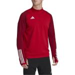Tričká s dlhým rukávom adidas Tiro 23 červenej farby vo veľkosti XXL s dlhými rukávmi v zľave 