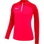 Dámske Tričká s dlhým rukávom Nike Academy červenej farby s dlhými rukávmi v zľave 
