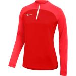 Dámske Tričká s dlhým rukávom Nike Academy červenej farby s dlhými rukávmi v zľave 