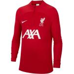 Tričká s dlhým rukávom Nike červenej farby vo veľkosti XS s dlhými rukávmi s motívom FC Liverpool v zľave 