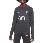 Tričká s dlhým rukávom Nike sivej farby vo veľkosti XS s dlhými rukávmi s motívom FC Liverpool 