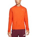 Pánske Tričká s dlhým rukávom Nike oranžovej farby s dlhými rukávmi 