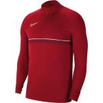 Pánske Tričká s dlhým rukávom Nike Academy červenej farby vo veľkosti XXL s dlhými rukávmi v zľave 