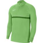 Pánske Tričká s dlhým rukávom Nike Academy zelenej farby s dlhými rukávmi v zľave 
