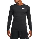 Pánske Tričká s dlhým rukávom Nike Pro čiernej farby s dlhými rukávmi 