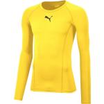 Pánske Termo tričká Puma Liga žltej farby vo veľkosti XXL s dlhými rukávmi v zľave 