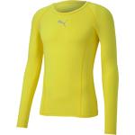 Pánske Termo tričká Puma Liga žltej farby s dlhými rukávmi v zľave 