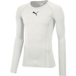 Pánske Termo tričká Puma Liga bielej farby s dlhými rukávmi v zľave 