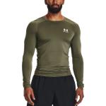 Pánske Termo tričká Under Armour zelenej farby v športovom štýle s dlhými rukávmi v zľave 