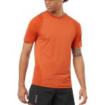 Pánske Bežecké tričká Salomon Salomon oranžovej farby v zľave 