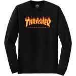 Tričko Thrasher Flame Logo L/S black