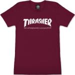 Dámske Skate tričká Thrasher gaštanovej farby v zľave 