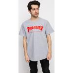 Pánske Skate tričká Thrasher sivej farby v zľave 