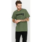 Pánske Skate tričká Thrasher zelenej farby vo vojenskom štýle v zľave 