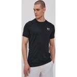 Pánske Polo tričká Under Armour čiernej farby s jednofarebným vzorom z polyesteru 
