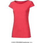 Dámske Bežecké tričká Progress Priedušní červenej farby v športovom štýle s krátkymi rukávmi 