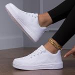 Dámske Nízke turistické topánky bielej farby na leto 