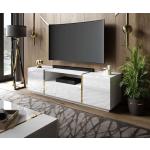 TV stolíky bielej farby v modernom štýle vysoko lesklý povrch 