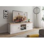 TV stolíky bielej farby z borovicového dreva 