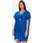 Dámske Plážové šaty Twinset modrej farby z bavlny v zľave 