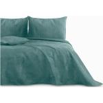 Prehozy na posteľ tyrkysovej farby s jednofarebným vzorom z polyesteru 240x260 v zľave 