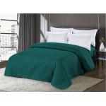 Prehozy na posteľ tyrkysovej farby z tkaniny 240x220 