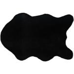 Koberce Kondela čiernej farby z umelej kožušiny 