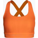 Dámske Športové podprsenky oranžovej farby s prekríženými ramienkami 